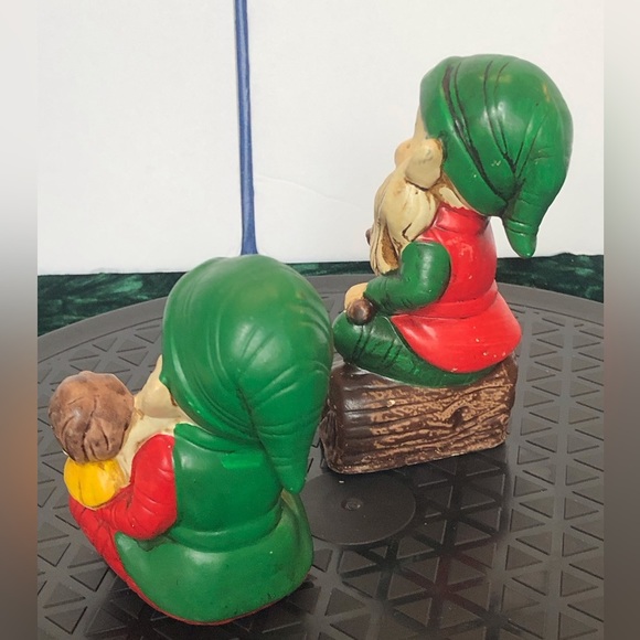 Vintage Homco Toy Making Elves Gnomes Christmas Set of 2 - Picture 8 of 15